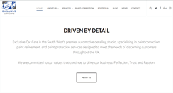 Desktop Screenshot of exclusivecarcare.co.uk